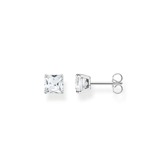 Thomas Sabo Ear Studs White Stone Silver