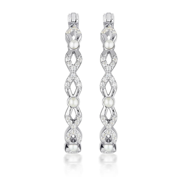 Georgini Red Carpet Ovation Earrings Pearl/ Silver