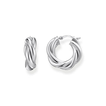 Thomas Sabo Hoop Earrings In Intertwined Design Gold