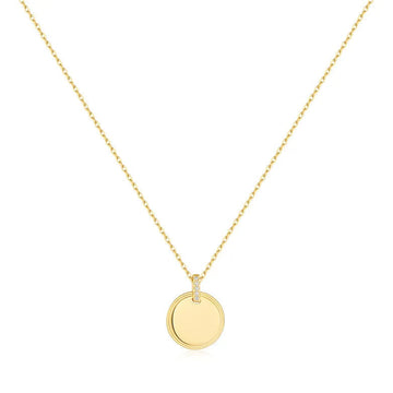 #4A CHIC SIL DISC CZ PENDANT N/L 45+5cm