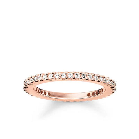 Thomas Sabo Delicate Rosé Gold Plated with Cubic Zirconias Mini Ring