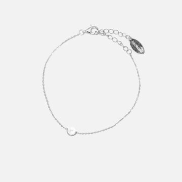 Georgini Adagio Crescent Nine-2-Five Pearl Racelet Silver 15Cm +4Cm