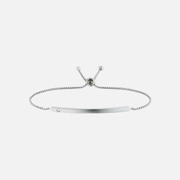 Engelsrufer Silver Engravable Plate with Cubic Zirconias Bracelet