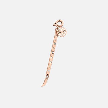 Nikki Lissoni Rose Gold Chic Lucky Tooth Rose 58mm Charm