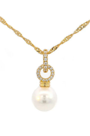 GEORGINI ADAGIO PEARL DUO PENDANT SILVER