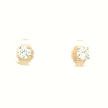18ct YG 4 Claw Studs - 2=.40ct Round GH P1