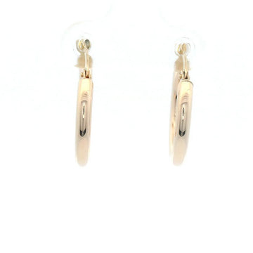 Plain Yellow Gold Hoop Earring