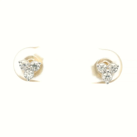 Yellow Gold Triangle Diamond Studs