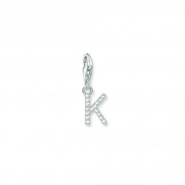 Thomas Sabo Charmista White Zirconia Letter K Charm Pendant