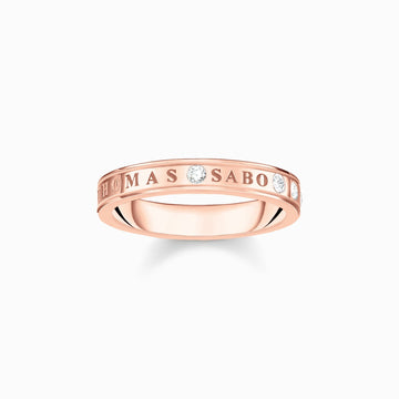 Thomas Sabo Rose Gold Sparkiling Circle Since 1984 Ring