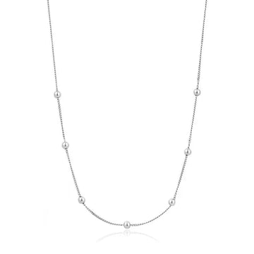 Ania Haie Silver Modern Beaded Necklace