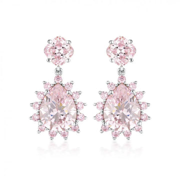 Georgini Luxe Velluto Pink/Silver Earrings