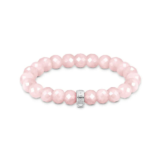 C/CLUB ROSE QUARTZ BEAD B/L 19cm