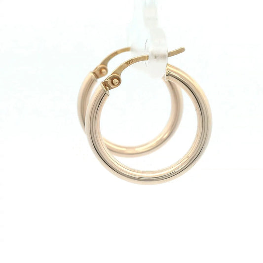 Plain Yellow Gold Hoop Earring