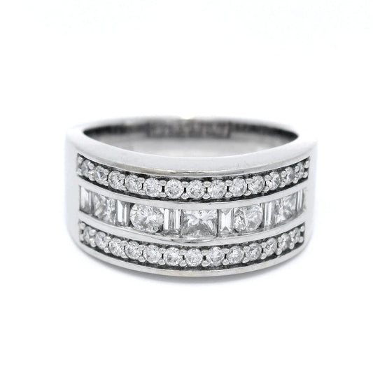 Multi Set Diamond Dress Ring in White Gold