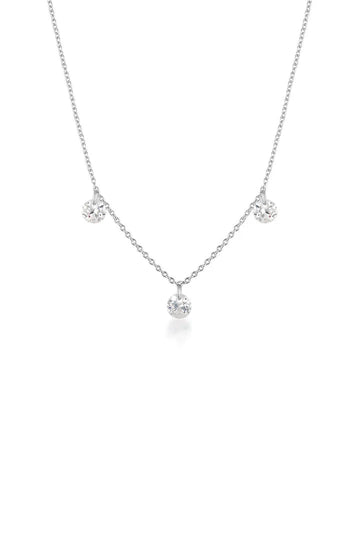Georgini Mirage Ethereal White Cubic Zirconia Necklace Silver