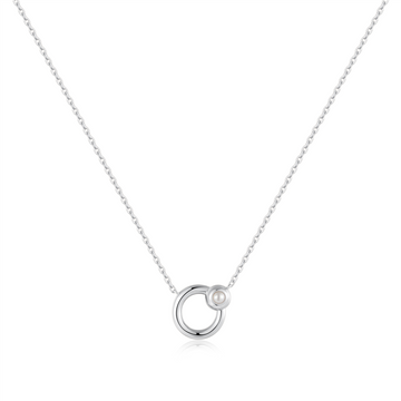 Ania Haie Hoop Freshwater Pearl Necklace