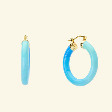 Tropicale Hoop Earring Ocean - Gold Vermeil