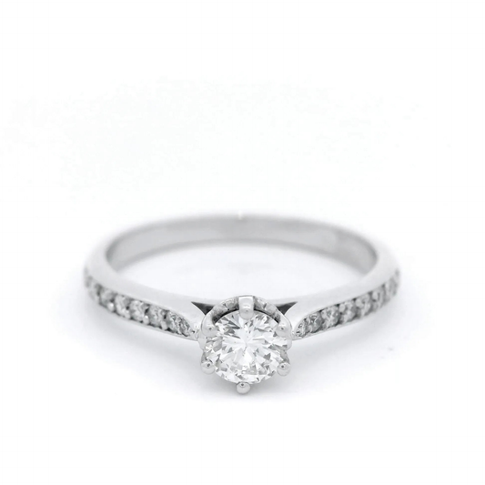 Multi Set Diamond in White Gold Ring