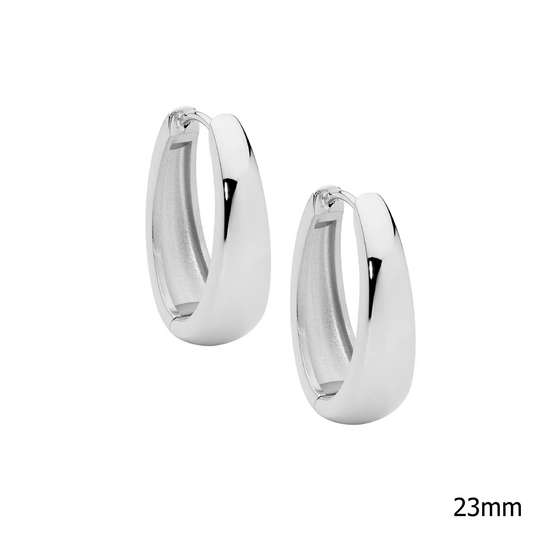 Ellani Stainless Steel 23mm Hoop Earrings