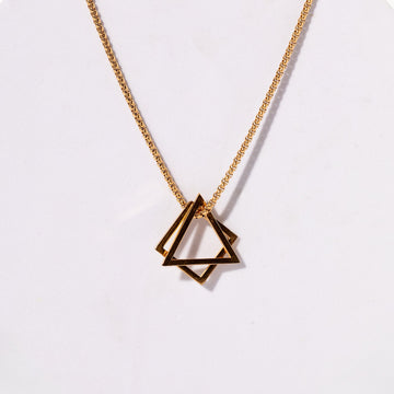 Geo Necklace & Pendant - Gold