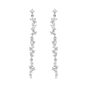 Rose or Silver Drop earring - Reflections collection
