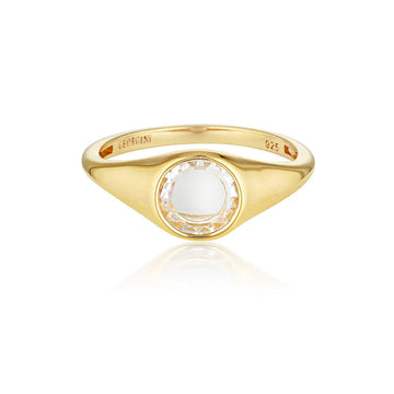 NOEL NIGHTS SLICED STONE RING GOLD