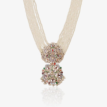 Traditional Indian Pearl Bridal Jewelry Set - Begum