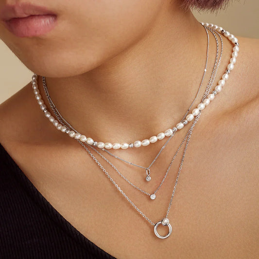 Ania Haie Hoop Freshwater Pearl Necklace