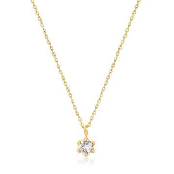 Ania Haie 14kt Gold White Sapphire Pendant Necklace