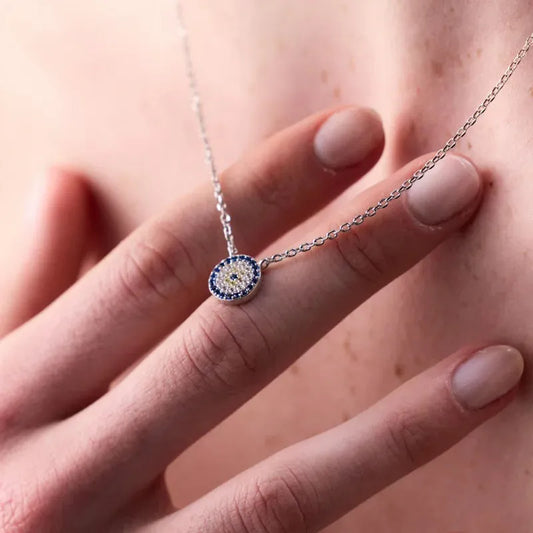 Sterling Silver Mystical Gaze Necklace