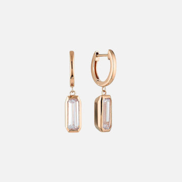 Georgini Emilio Rose Gold Drop Earrings