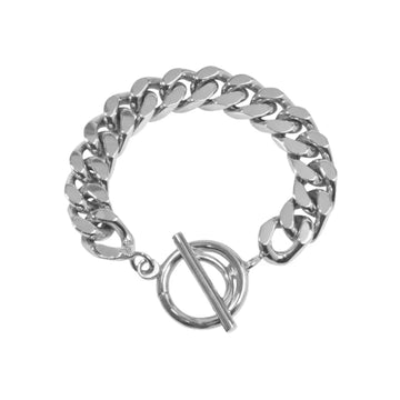 Nikki Lissoni Silver Plated Curb Chain Bracelet 19cm