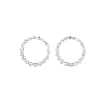 LARGE CIRCLE OF LIFE EARRING - SILVER