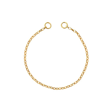 Nikki Lissoni Oval Gold Plated Cable Tag Bracelet 13cm