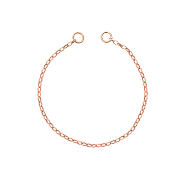 Nikki Lissoni Rose Gold Oval Cable Tag Bracelet 15cm