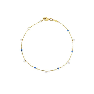 Fine Enamel Bracelet in Yellow Gold