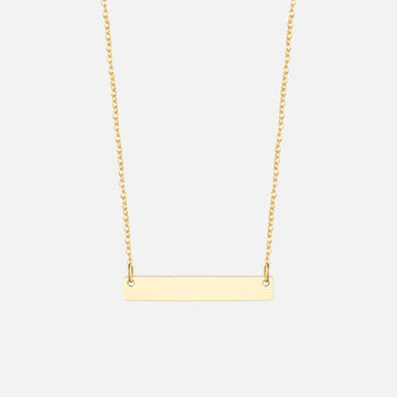 Bar Necklace in Stainless Steel with Gold Plating