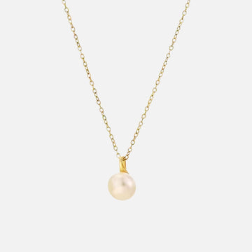 Pearl Pendant Necklace in 18K Gold-Plated Sterling Silver