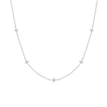 Ania Haie Silver Stars Station Necklace