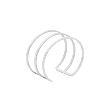 Ellani Stainless Steel Triple Band Cuff
