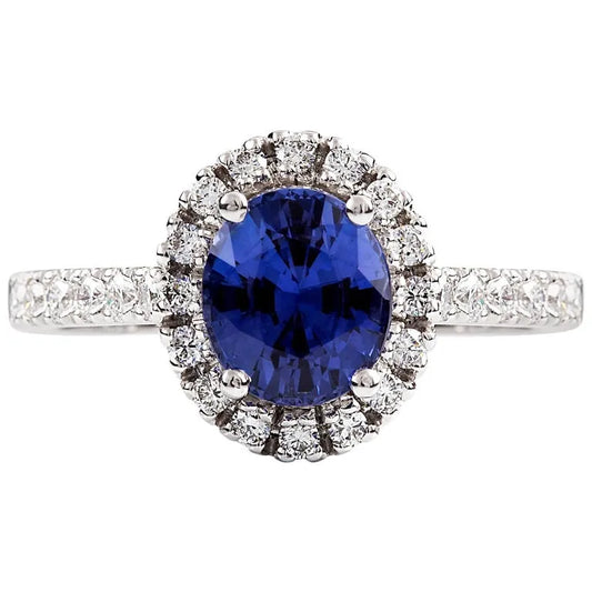 Blu Zaffiro Halo Ring