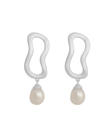 Kirstin Ash Sterling Silver Onda Pearl Earrings