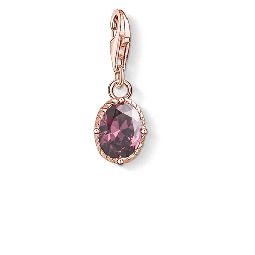 Thomas Sabo Charm Club Rose Gold Violet Stone Charm