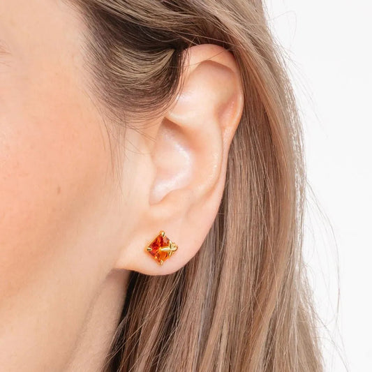 Thomas Sabo Orange Stone Ear Studs