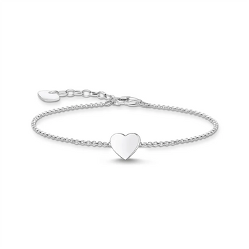 Engravable Heart Silver Bracelet