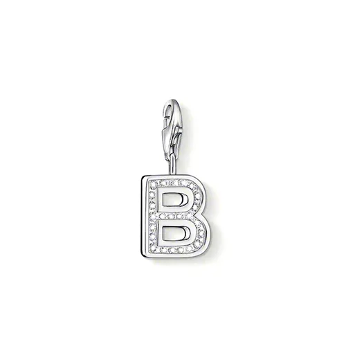 Thomas Sabo Charm Club Cubic Zirconia Letter 'B' Charm