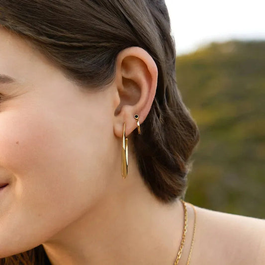 #4 PUNK SIL GEOMETRIC HOOPS