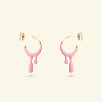 Gelato Gold Earring - Raspberry