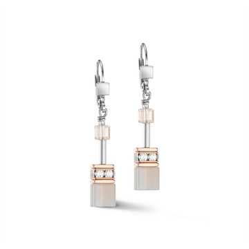 Coeur de Lion GeoCUBE® Iconic Precious Earrings Rose Gold-Peach